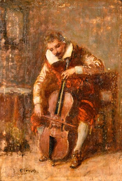 CHARLES PÉCRUS (1826-1907)

Violin player

Oil...