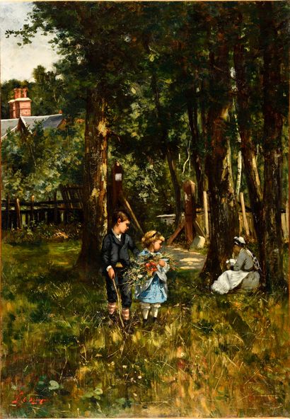 null Federico CORCHON Y DIAQUE (1853-1925)

Nurse and children in the garden

Oil...