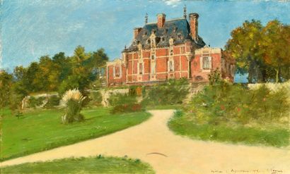 null CHARLES PÉCRUS (1826-1907)

Vue du château d’Aguesseau, Trouville-sur-Mer, 1895

Huile...