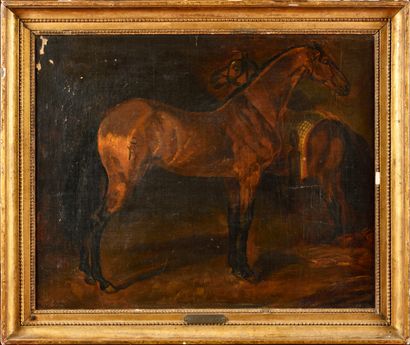 null FRENCH SCHOOL AROUND 1830, ENTOURAGE OF THEODORE GERICAULT

Spanish horse at...
