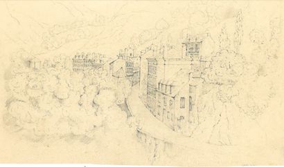 null Auguste BORGET (1808-1877)

Two views of a village in the mountains 

Two pencil...