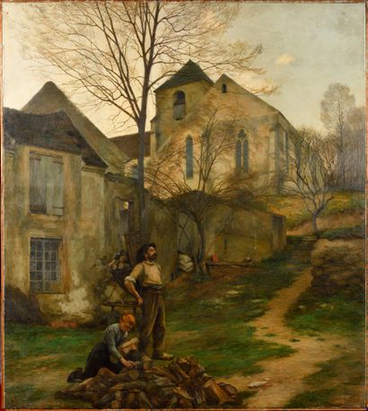 null Frédéric WENZ (1865-1940)

Les ramasseurs de bois 

Huile sur toile 

Signé...