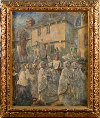 null Benjamin James BOWEN (1859-1930)

Procession mariale dans la ville close de...