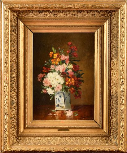 null Eugène Henri CAUCHOIS (1850-1911) 

Bouquet de fleurs 

Huile sur toile 

Signé...