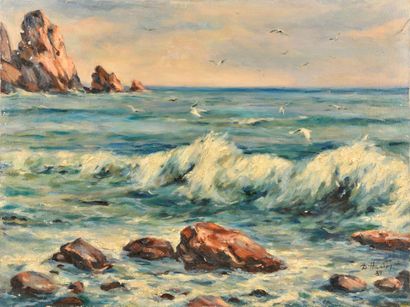 null NALBANDJAN Dimitrij (1906-1993)

View of the sea

Oil on canvas

Signed and...