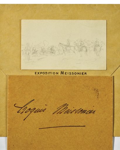 null ERNEST MEISSONIER (1815-1891)

«Octobre 1806, Iéna» 

Croquis au crayon sur...
