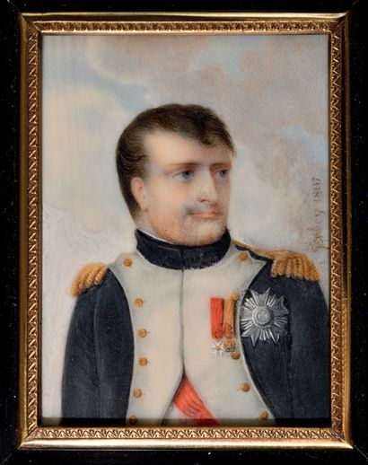 null JEAN BAPTISTE ISABEY (1767-1855)

Portrait miniature de Napoléon en uniforme...