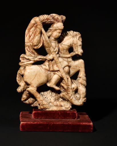 null FLEMISH SCHOOL OF THE 17TH CENTURY
Saint George slaying the dragon
Alabaster...
