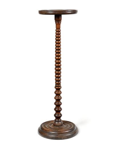 SELLET in walnut, the turned wooden shaft...