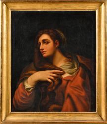 null ITALIAN school of the 19th century
Mary Magdalene 
Original canvas 
Height :...