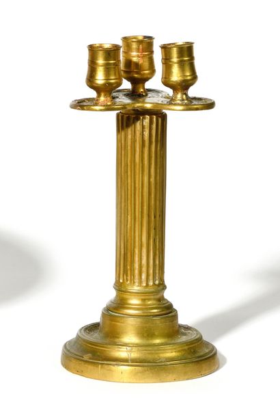 FLAMBEAU 
in gilded bronze, the shaft formed...