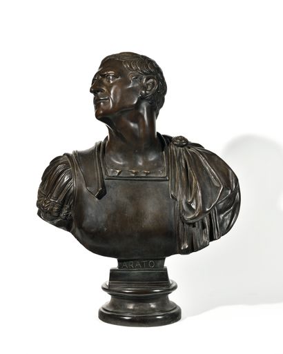 AFTER THE ANTIQUE, BUST OF MAN IN CUIRASS...