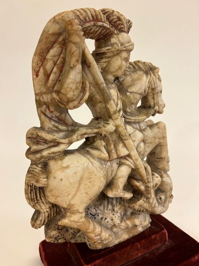 null FLEMISH SCHOOL OF THE 17TH CENTURY
Saint George slaying the dragon
Alabaster...
