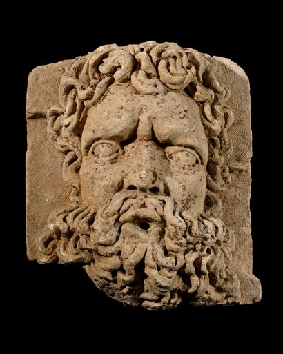 FRANCE OR ITALY, 18TH CENTURY
Head of Neptune
Stone...