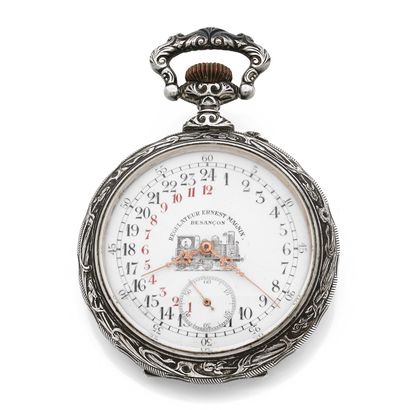 null REGULATEUR
Vers : 1900.
Montre gousset régulateur en acier. Boîtier gravé et...