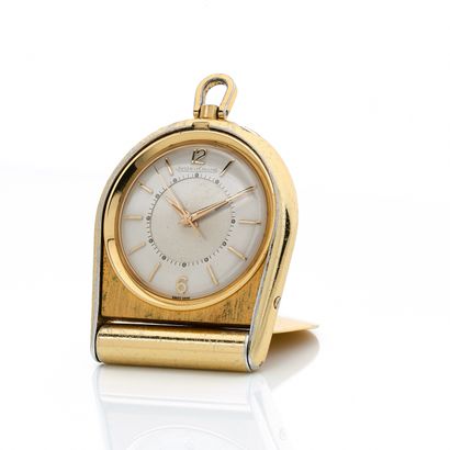 null JAEGER-LE COULTRE 
Travel Memovox
Circa: 1970.
Small travel alarm clock with...