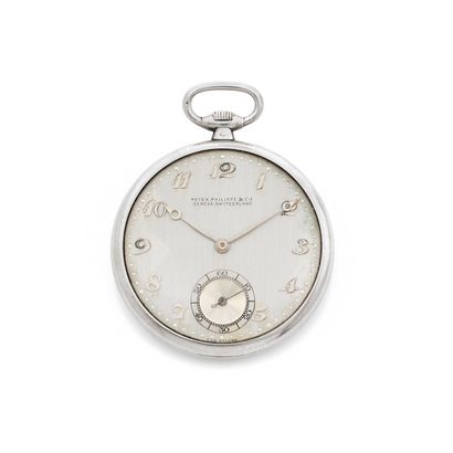 null PATEK PHILIPPE
Extra flat gusset. 
Circa 1930. 
Pocket watch in 950/1000 platinum...