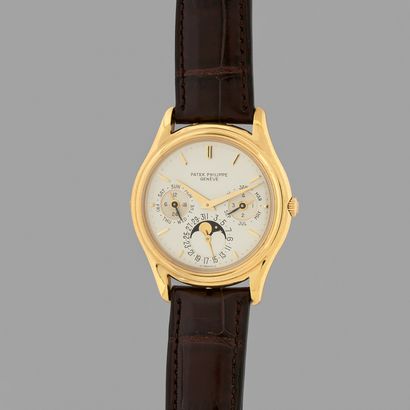 null PATEK PHILLIPE
Perpetual calendar.
Ref 3940. 
Circa 1980.
Exceptional wristwatch...