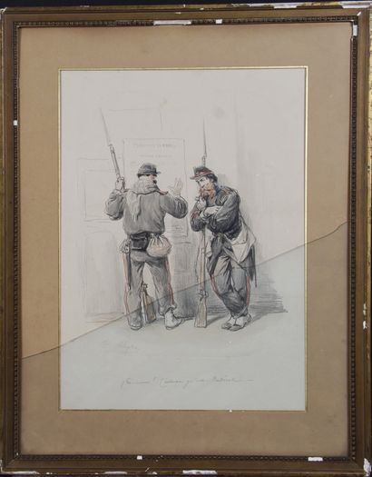 null ALEXANDRE MENUT ALOPHE (1812-1883)

Trois lithographies en couleurs :

-	Soldats...