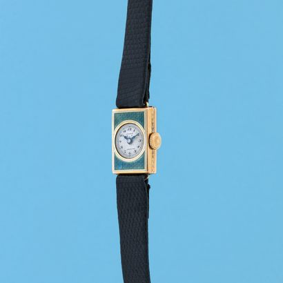 null JUVENIA
Ref: 5149.
Circa: 1940.
Ladies' watch in yellow gold 750/1000. Rectangular...
