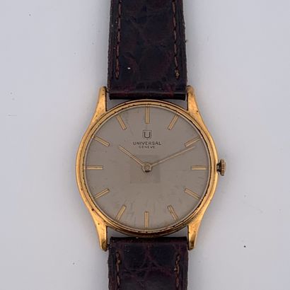 null UNIVERSAL GENEVA



Geneva. 



About 2000.



Gold-plated bracelet watch. Gold...