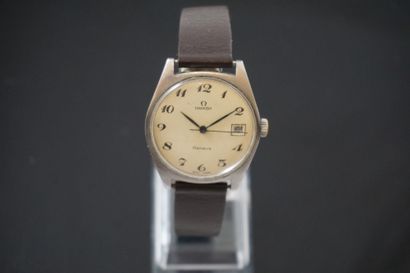 null OMEGA 



De Ville



About 1980.



Stainless steel wristwatch, round case,...