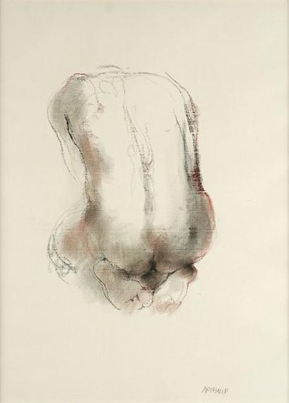 Madeleine Arthaud « Nu à genou, nu dos d’homme »
Pastel
60 x 50 cm