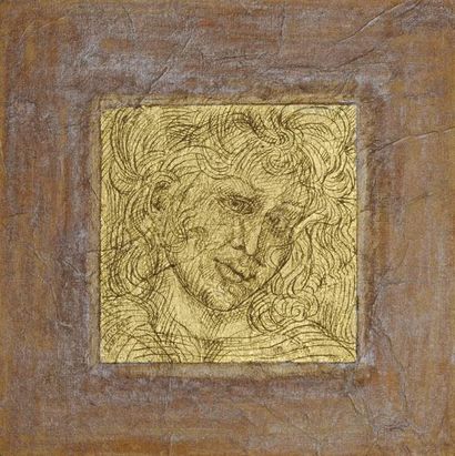 Paul Oudet « Ange »
Dessin sur feuille d’or
14 x 14 cm (cadre 40 x 30 cm)