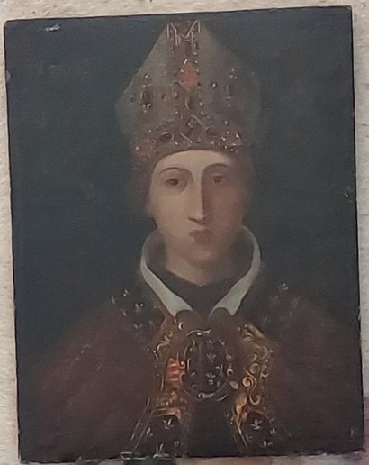 null D'APRES SIMONE MARTINI

Saint Louis d'Anjou, évèque de Toulouse 1317

Huile...