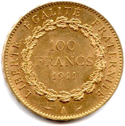 null TROISIÈME REPUBLIQUE 1871-1940

100 Francs or Génie 1911 A (32,32 g)

♦ Provenance...