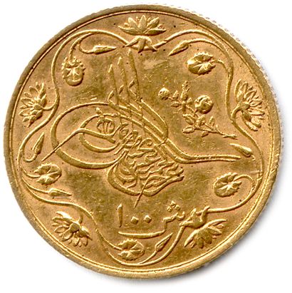 null ÉGYPTE - Sultan Ottoman Abdul Hamid II 1876 à 1909

100 qirsh (= 100 piastres),...