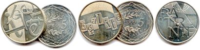 null Lot de 5 monnaie d’argent de la Vè REPUBLIQUE 1959-

5 pièces de 5 Euros 2013...