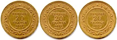 null TUNISIE sous le Protectorat Français

ALI II BEY (1822-1902)

Lot de 3 monnaies...