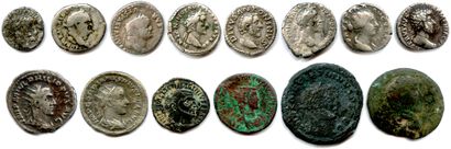 Lot de 14 monnaies Romaines diverses:

Neron...