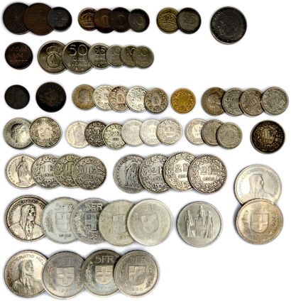 null Lot de 302 monnaies étrangères des XIXe et XXe siècles

Maroc (18 p. dont 7...