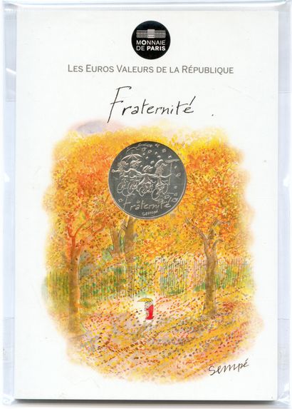 null Vè REPUBLIQUE 1959-

10 Euros 2014 en argent (333 ‰) Fraternité dessinées par...