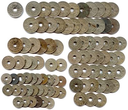 null Lot de 177 monnaies en divers métaux – TROISIÈME REPUBLIQUE :

5 Francs Bazor...