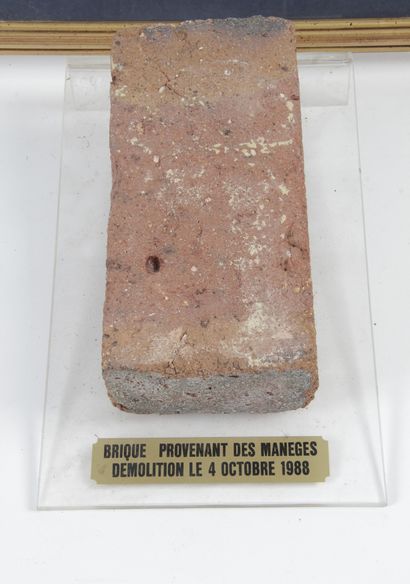 null LOT OF HISTORICAL MEMORABILIA: 

- A brick from the merry-go-rounds, demolished...