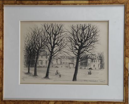 null ROBERT TRAUT: LOT OF TWO ORIGINAL LITHOGRAPHS, La place Hoche, numbered 410/500...