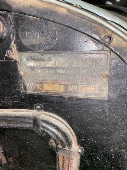 1921 DE DION BOUTON TYPE ID Serial number 1199

French car registration