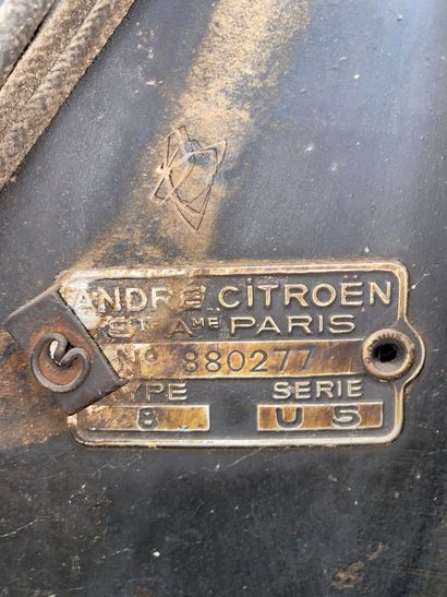 1933 CITROEN ROSALIE 
Serial number 880277



8U5 Van 


French registration
