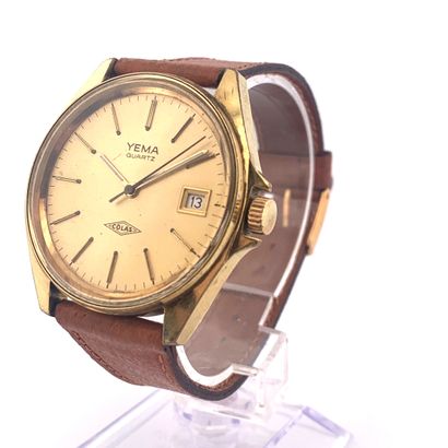 null YEMA

MONTRE classique homme.

Série : 273973. 

Boitier : Plaqué or.

Mouvement...