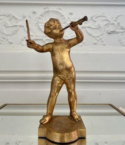 null Adolphe-Jean LAVERGNE (1863-1928)

Le trompettiste 

Bronze doré signé sur la...