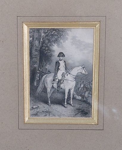 null MESSONNIER, d'après

Napoléon à cheval

Gravure, cadre en bois doré, sous-verre

7...