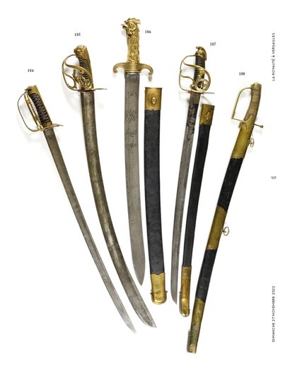 null Sabre d’officier de chasseur à cheval modèle 1788. 

Poignée entièrement filigranée....