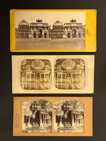 null THE TUILERIES PALACE 



Set of stereoscopies presenting interior and exterior...