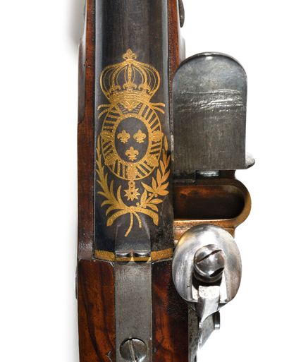 null Beau pistolet à silex d’officier modèle 1816,

attribué à la Garde royale ou...