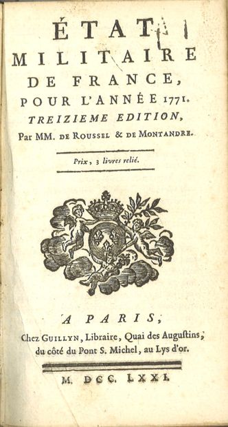 null MONTANDRE (Alexandre de) et Jacques de ROUSSEL.

État militaire de France, pour...