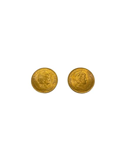 null NETHERLANDS
2 pieces 10 Gulden gold
Weight : 13.4 g