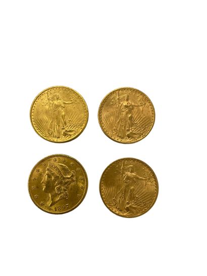 null UNITED STATES
4 pieces 20 dollars gold
Weight : 133.5 g